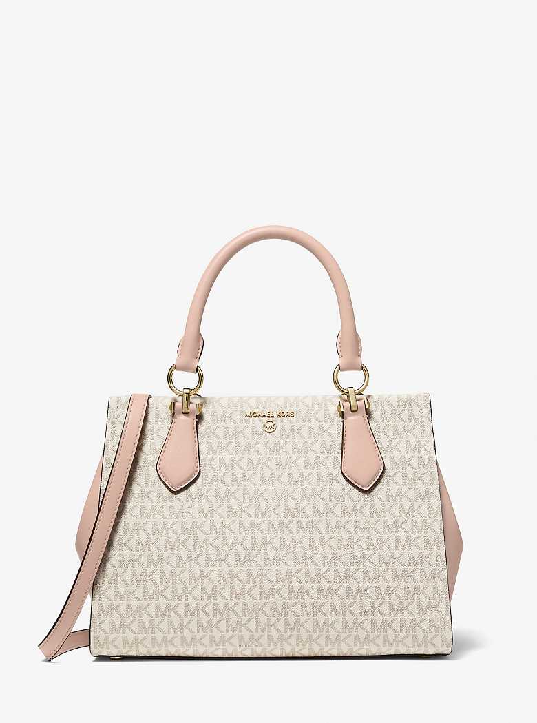 Michael Kors Marilyn Medium Logo Vanilla/Soft Pink | SN-MK27313