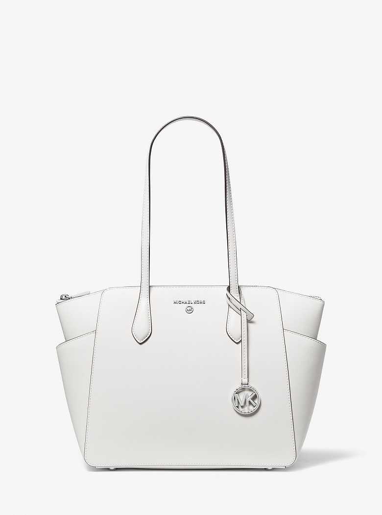 Michael Kors Marilyn Medium Saffiano Leather Optic White | SN-MK26907