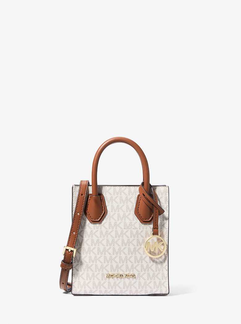 Michael Kors Mercer Extra-Small Logo and Leather Vanilla | SN-MK27151