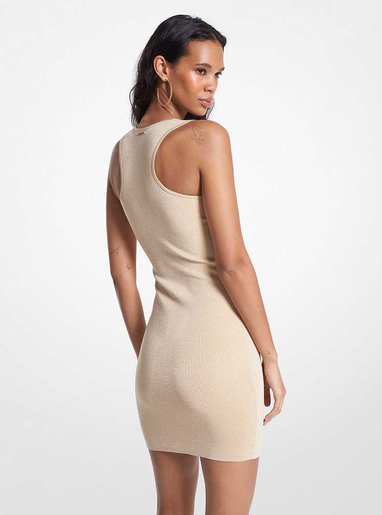 Michael Kors Metallic Knit Cutout Khaki | SN-MK26674