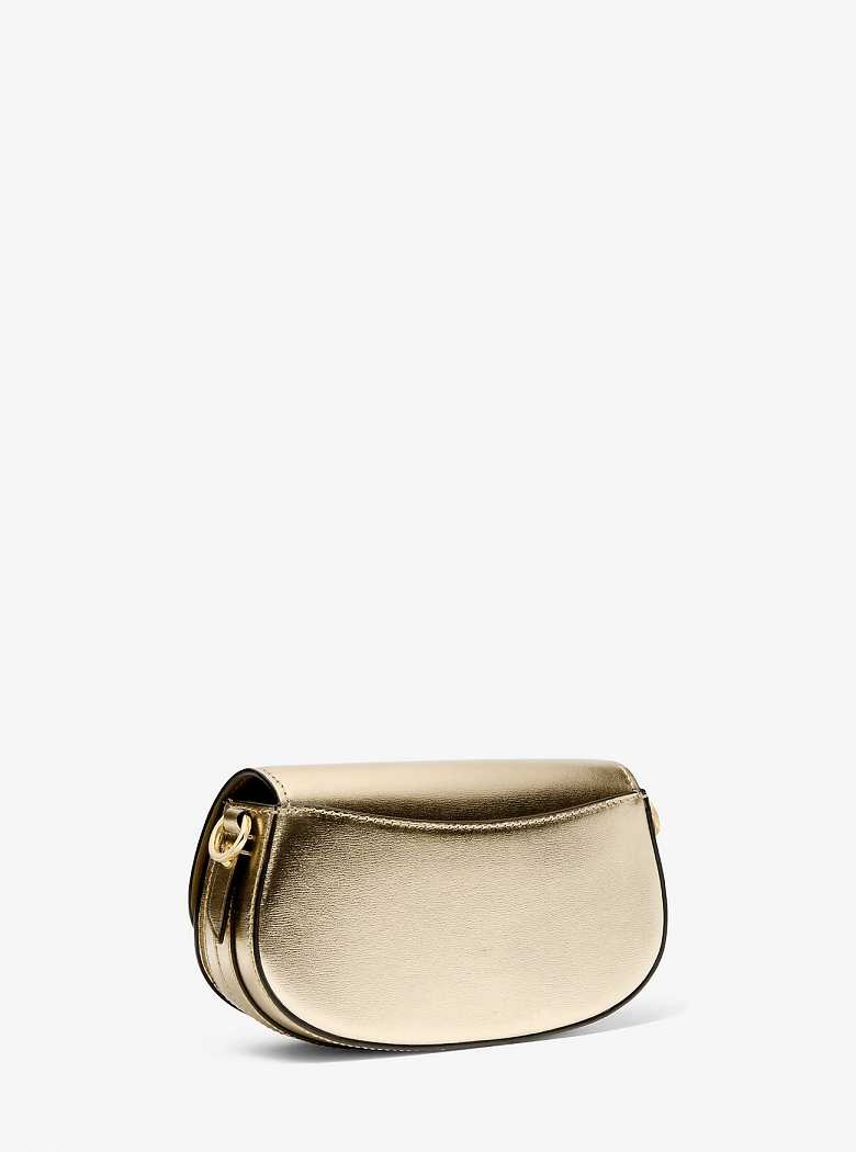 Michael Kors Mila Small Metallic Leather Pale Gold | SN-MK27053