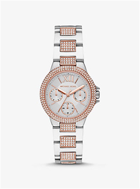 Michael Kors Mini Camille Pavé Two-Tone Watch Two Tone | SN-MK28382