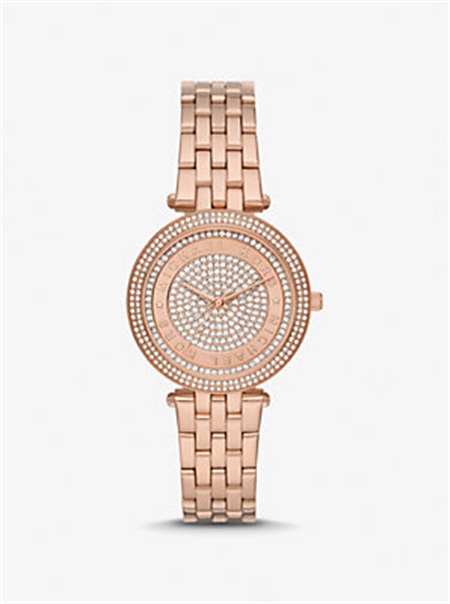 Michael Kors Mini Darci Pavé Rose Gold-Tone Watch Rose Gold | SN-MK28356