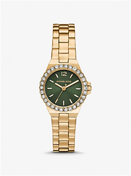 Michael Kors Mini Lennox Pavé Gold-Tone Watch Gold | SN-MK28378