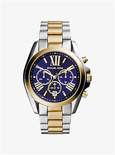 Michael Kors Oversized Bradshaw Two-Tone Watch Two Tone | SN-MK28402