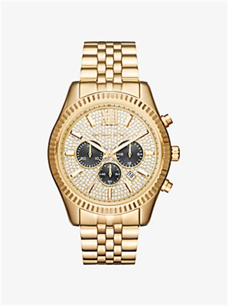 Michael Kors Oversized Lexington Gold-Tone Watch Gold | SN-MK28399