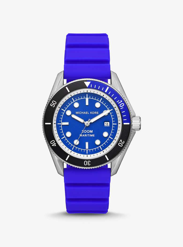 Michael Kors Oversized Maritime Silicone Blue | SN-MK28267