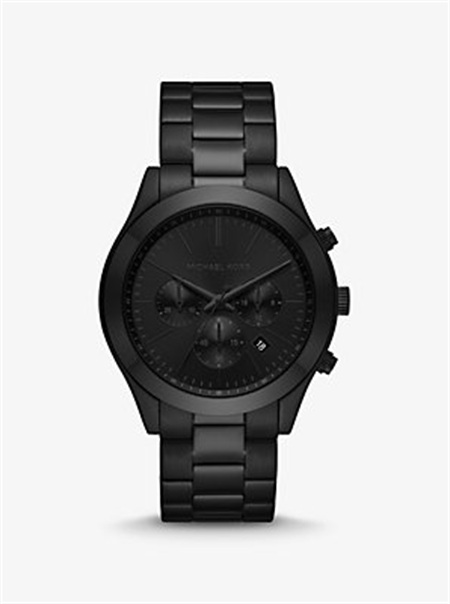 Michael Kors Oversized Slim Runway Black-Tone Watch Black | SN-MK28359