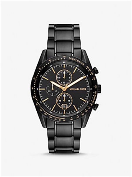 Michael Kors Oversized Warren Black-Tone Watch Black | SN-MK28432