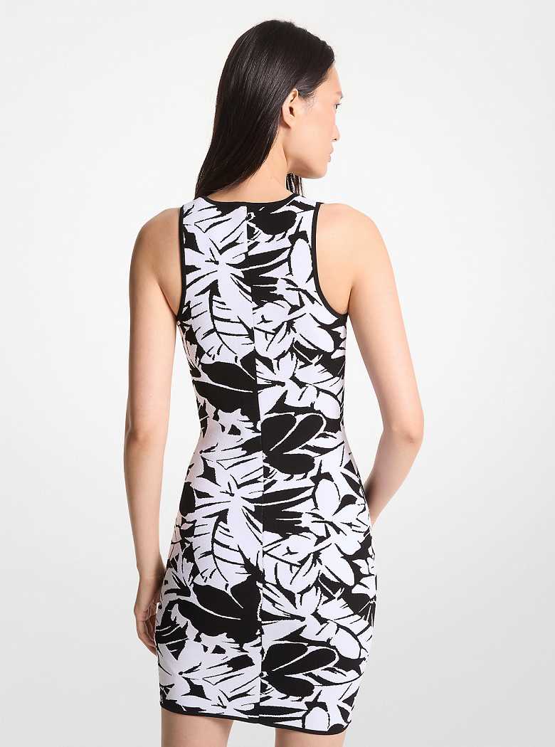 Michael Kors Palm Jacquard Tank Black/White | SN-MK26770