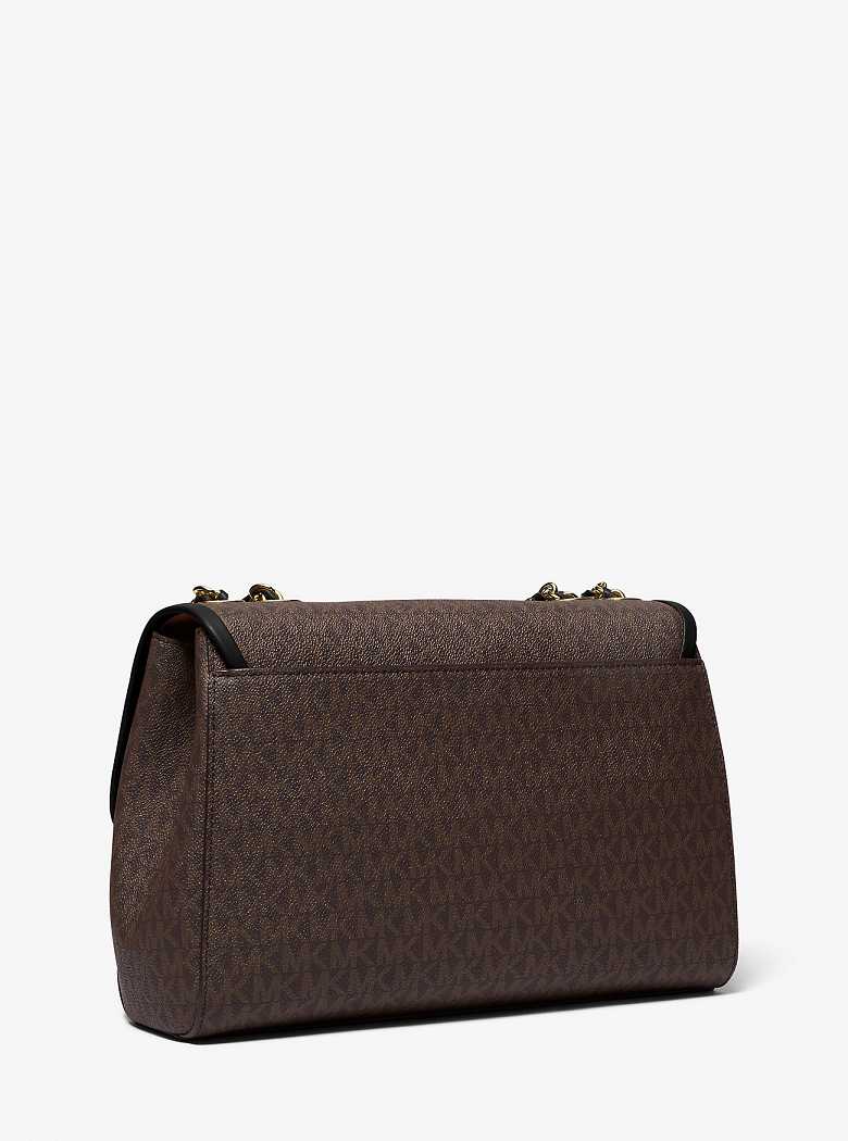 Michael Kors Parker Extra-Large Logo Brown/Blk | SN-MK26953