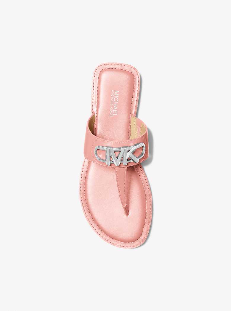 Michael Kors Parker Leather T-Strap Pink | SN-MK27537