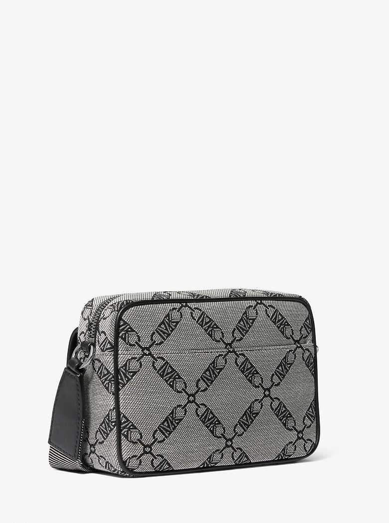 Michael Kors Parker Medium Empire Logo Jacquard Natural/Black | SN-MK27146