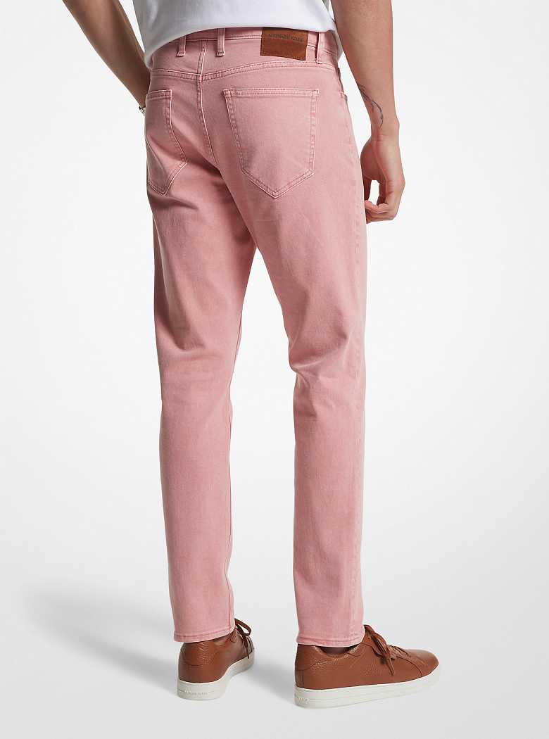 Michael Kors Parker Slim-Fit Pigment Dyed Stretch Cotton Dusty Rose | SN-MK28030