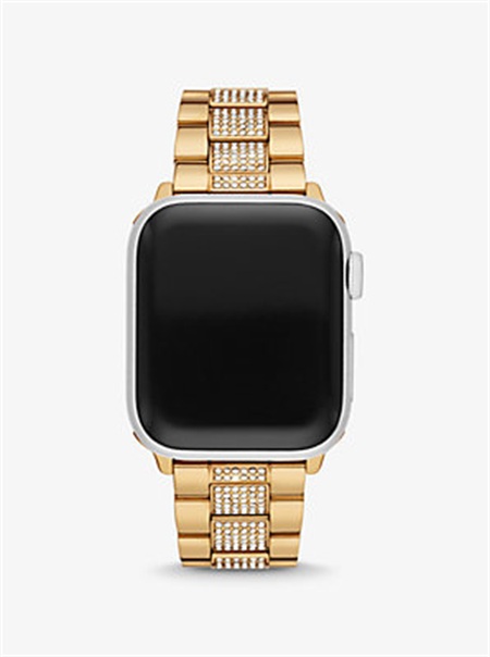 Michael Kors Pavé Gold-Tone Strap For Apple Watch® Gold | SN-MK28380