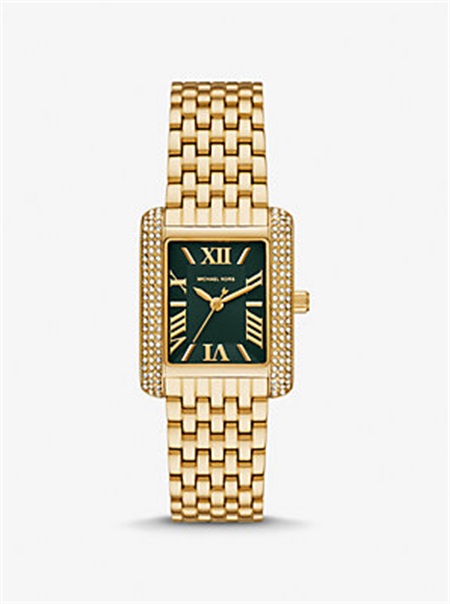 Michael Kors Petite Emery Pavé Gold-Tone Watch Gold | SN-MK28318