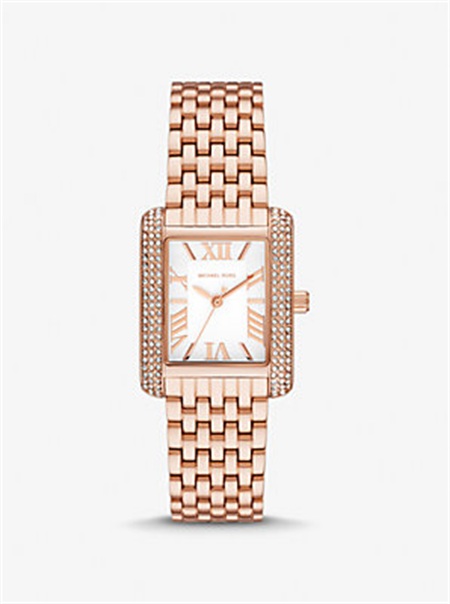 Michael Kors Petite Emery Pavé Rose Gold-Tone Watch Rose Gold | SN-MK28428