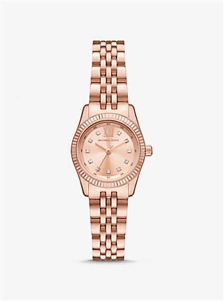 Michael Kors Petite Lexington Pavé Rose Gold-Tone Watch Rose Gold | SN-MK28323