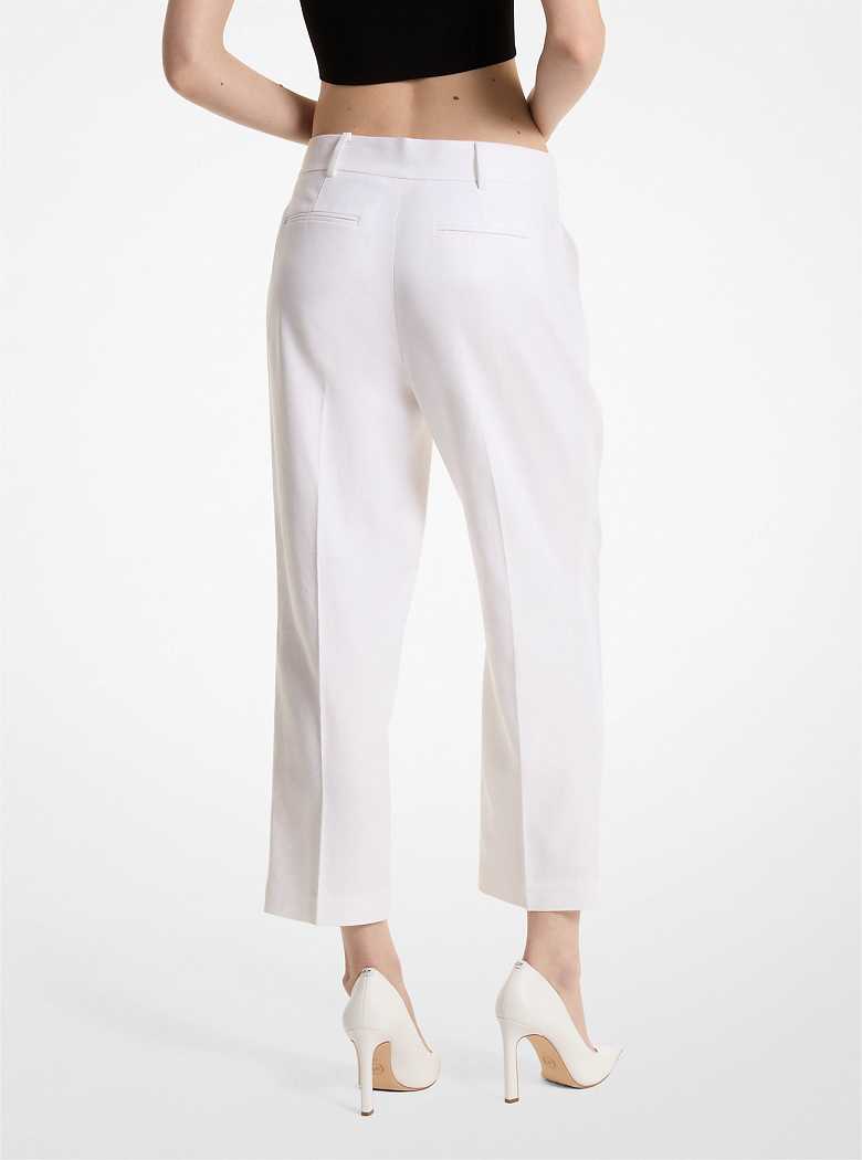 Michael Kors Pleated Linen Blend White | SN-MK26537