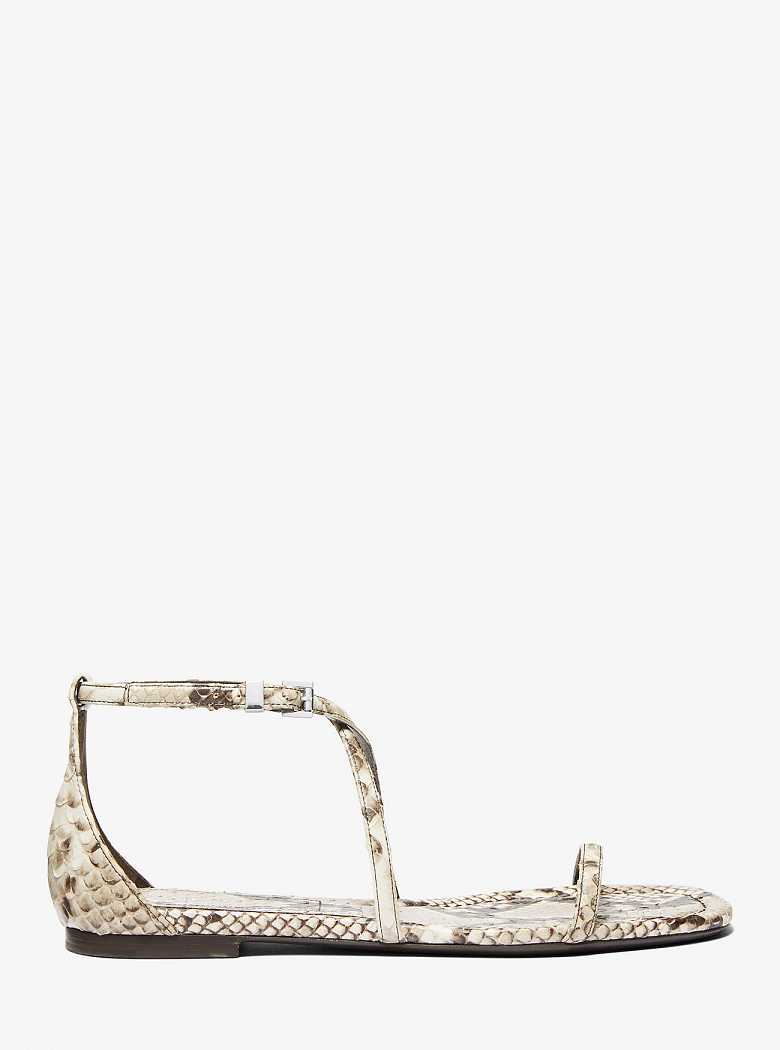 Michael Kors Polly Python Embossed Leather Natural | SN-MK27709