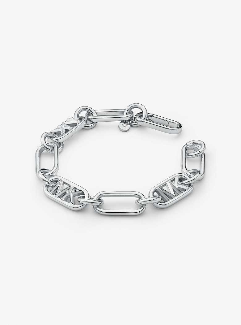 Michael Kors Precious Metal-Plated Brass Chain Link Silver | SN-MK27741