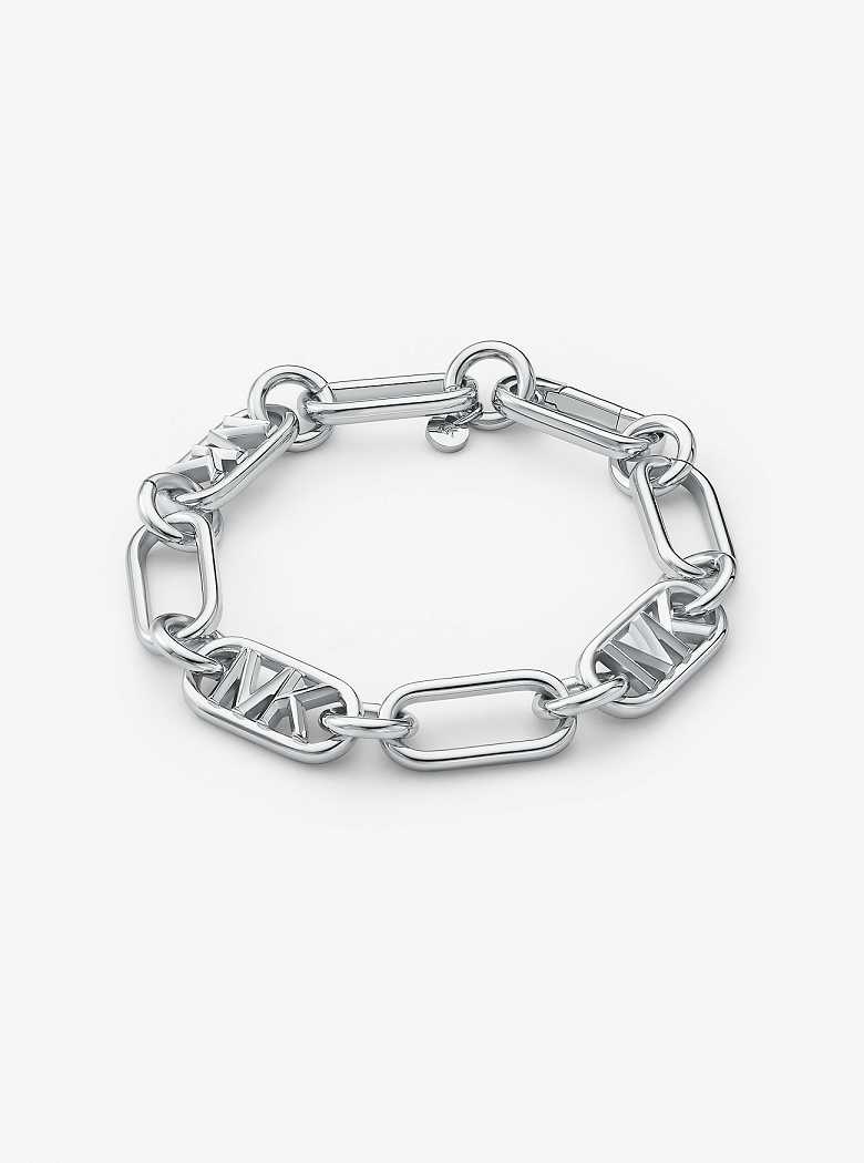 Michael Kors Precious Metal-Plated Brass Chain Link Silver | SN-MK27741