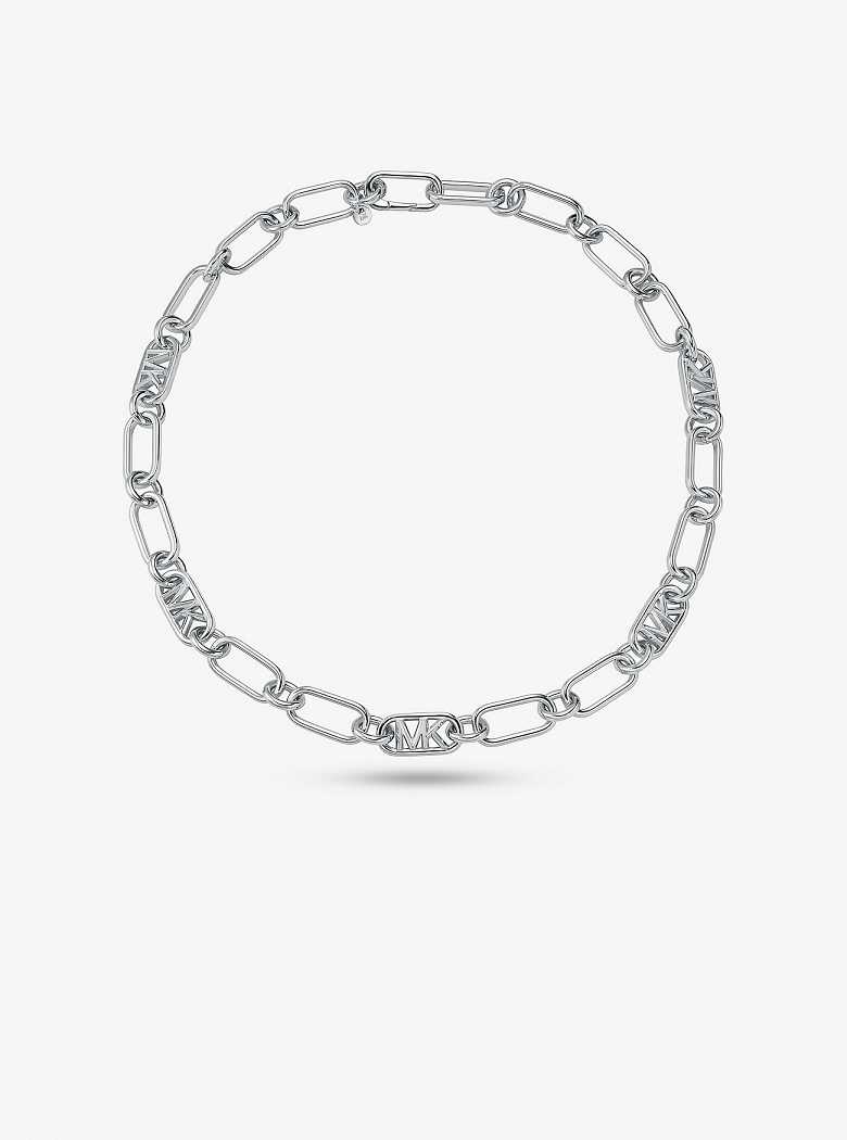 Michael Kors Precious Metal-Plated Brass Chain Link Silver | SN-MK27801