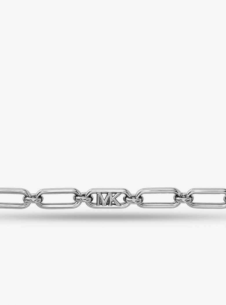 Michael Kors Precious Metal-Plated Brass Chain Link Silver | SN-MK27811