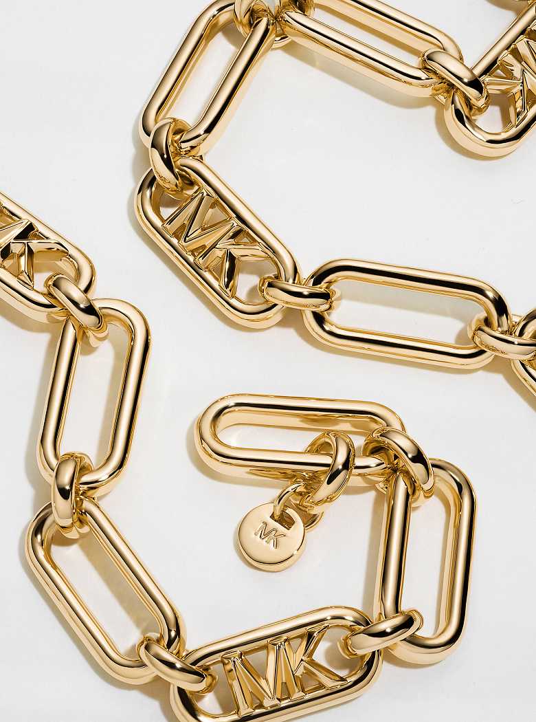 Michael Kors Precious Metal-Plated Brass Chain Link Gold | SN-MK27827