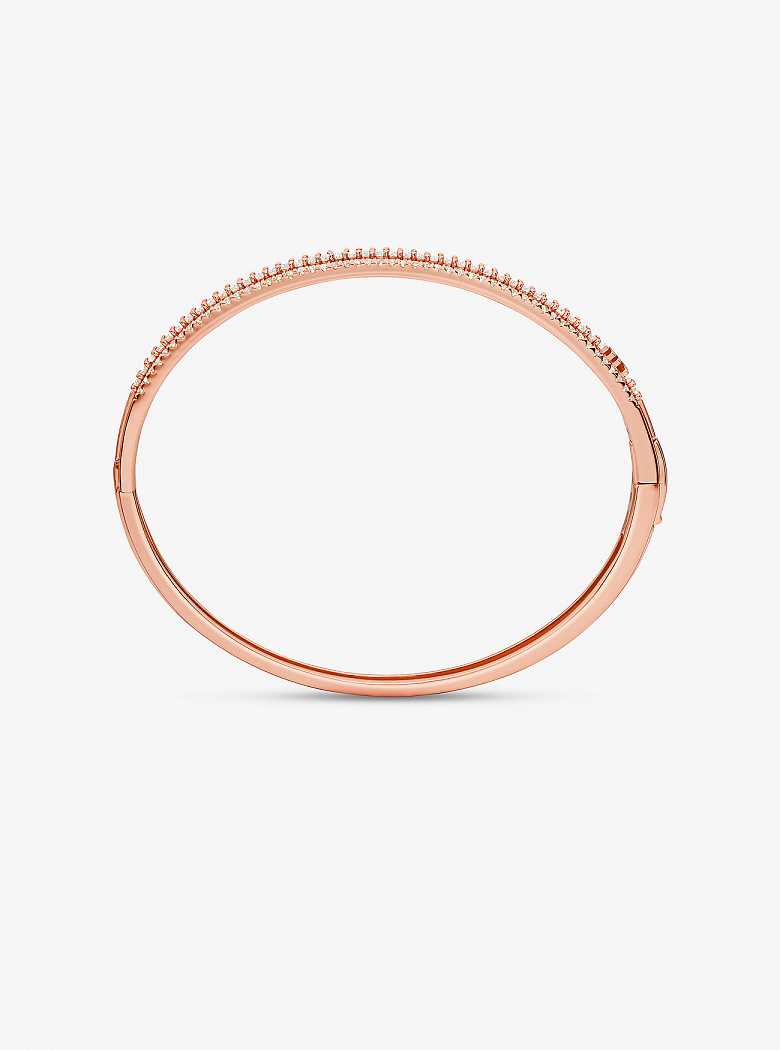 Michael Kors Precious Metal-Plated Sterling Silver Pavé Rose Gold | SN-MK27745