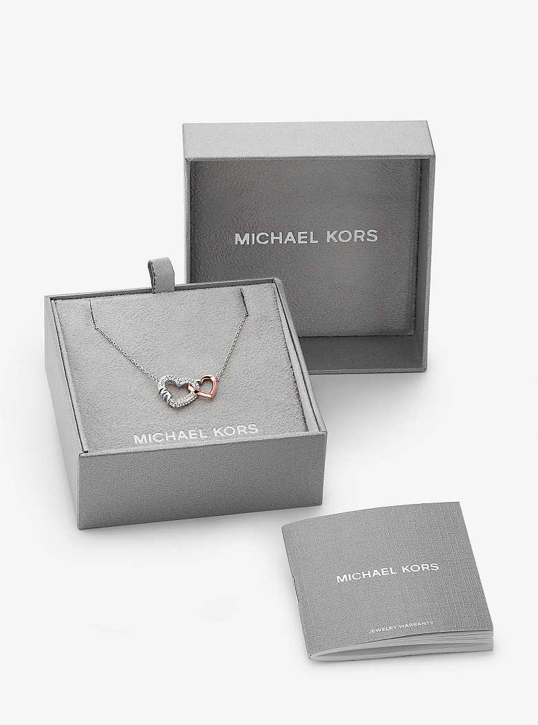 Michael Kors Precious Metal-Plated Sterling Silver Interlocking Hearts Two Tone | SN-MK27806