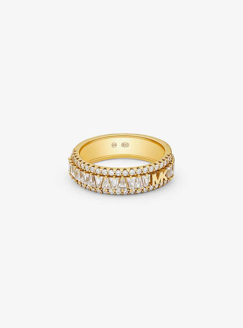 Michael Kors Precious Metal-Plated Sterling Silver Pavé Gold | SN-MK27834