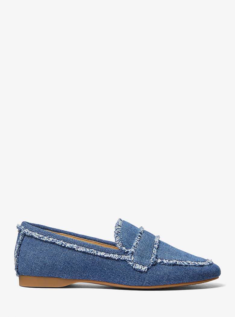 Michael Kors Regan Flex Frayed Denim Denim | SN-MK27680