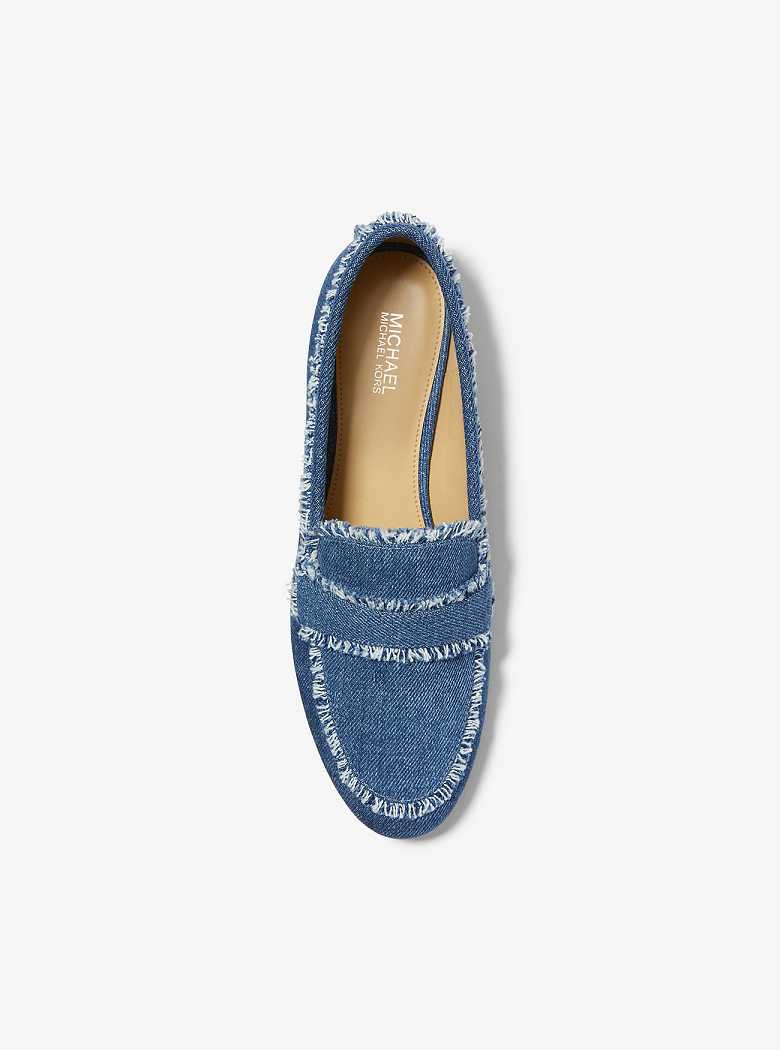 Michael Kors Regan Flex Frayed Denim Denim | SN-MK27680