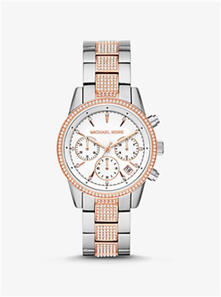 Michael Kors Ritz Pavé Two-Tone Watch Two Tone | SN-MK28404