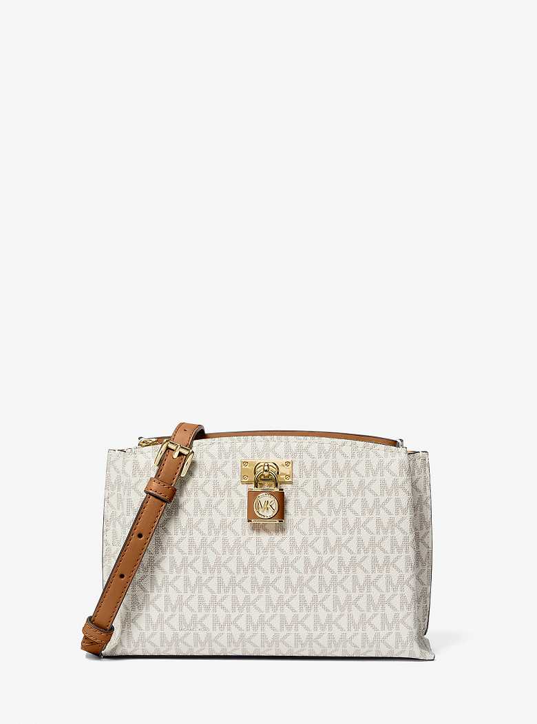 Michael Kors Ruby Medium Logo Vanilla/Acorn | SN-MK27331