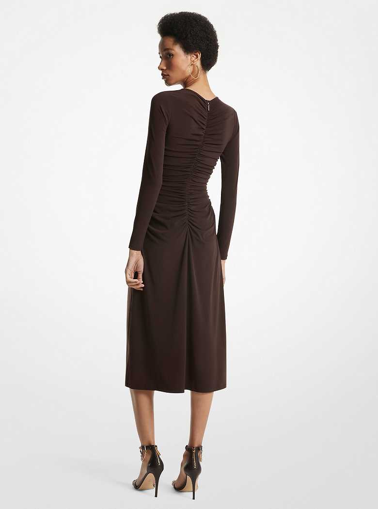 Michael Kors Ruched Matte Jersey Chocolate | SN-MK26702