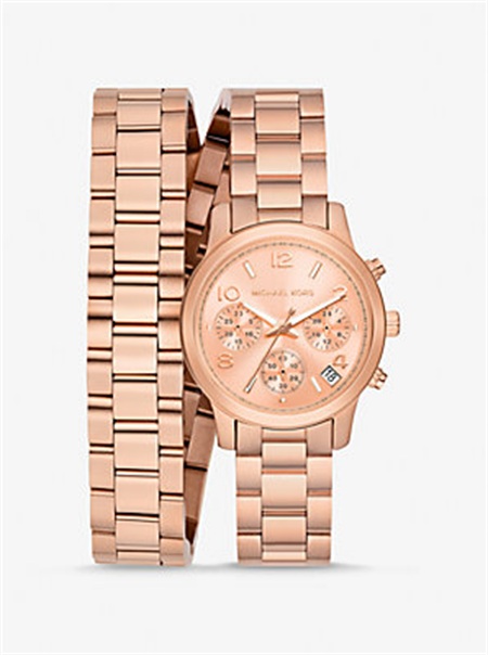 Michael Kors Runway Rose Gold-Tone Wrap Watch Rose Gold | SN-MK28395