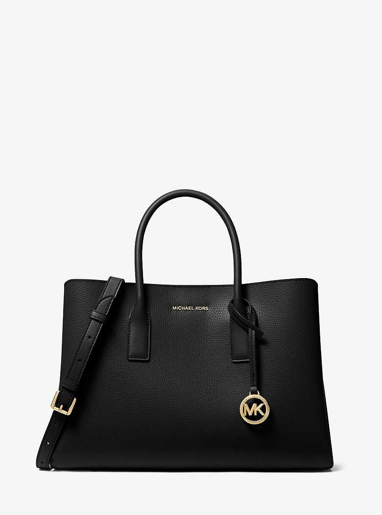 Michael Kors Ruthie Large Pebbled Leather Black | SN-MK27280