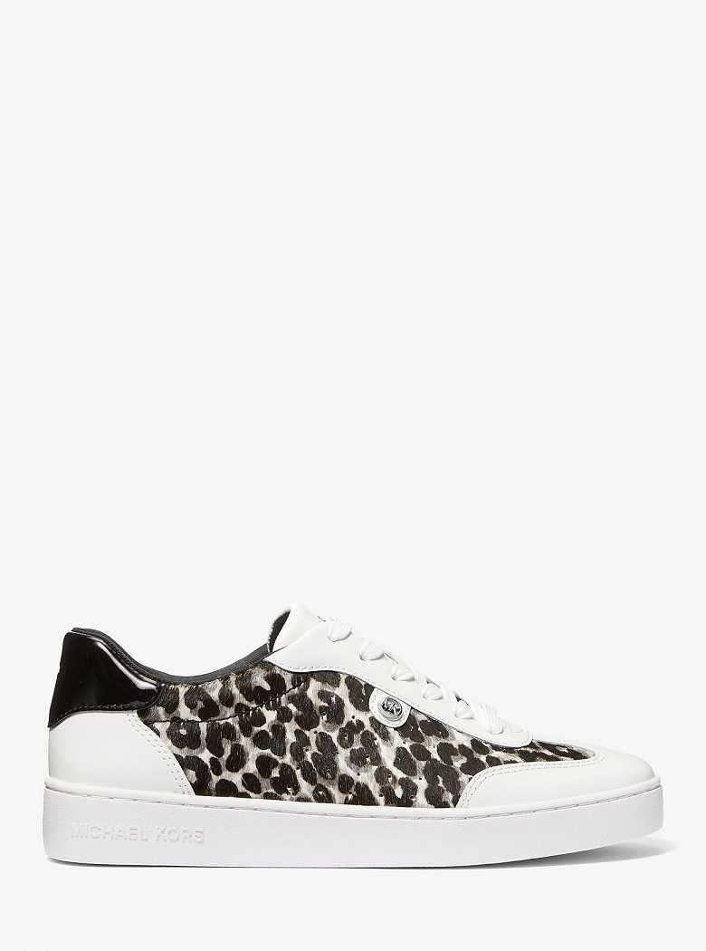 Michael Kors Scotty Leopard Print Calf Hair Black Combo | SN-MK27402