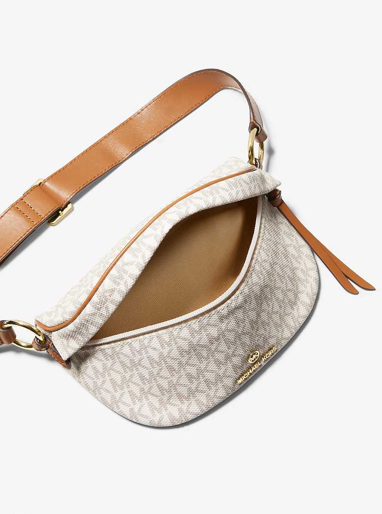 Michael Kors Slater Extra-Small Logo Vanilla/Acorn | SN-MK27166