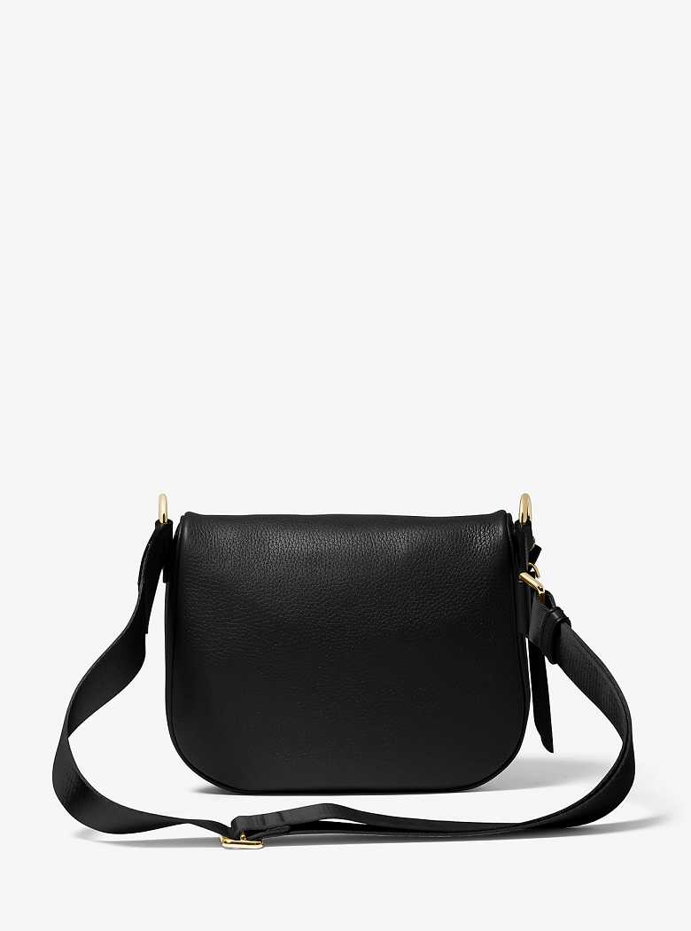 Michael Kors Slater Medium Pebbled Leather Black | SN-MK27169