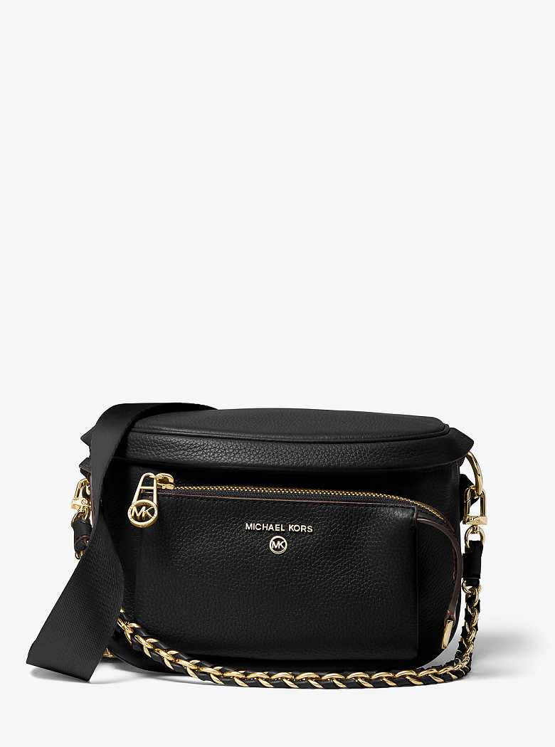 Michael Kors Slater Medium Pebbled Leather Black | SN-MK27169