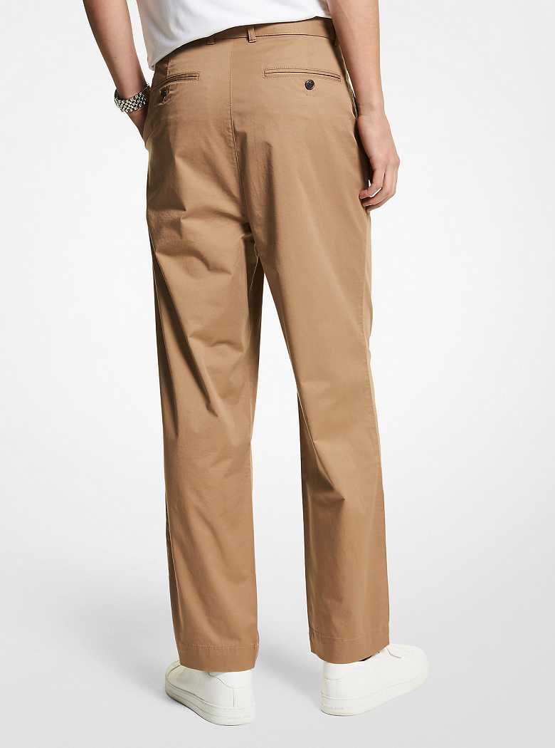 Michael Kors Stretch Cotton Belted Khaki | SN-MK28022