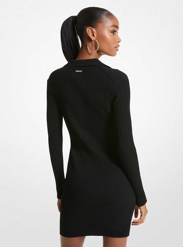 Michael Kors Stretch Knit Polo Black | SN-MK26765