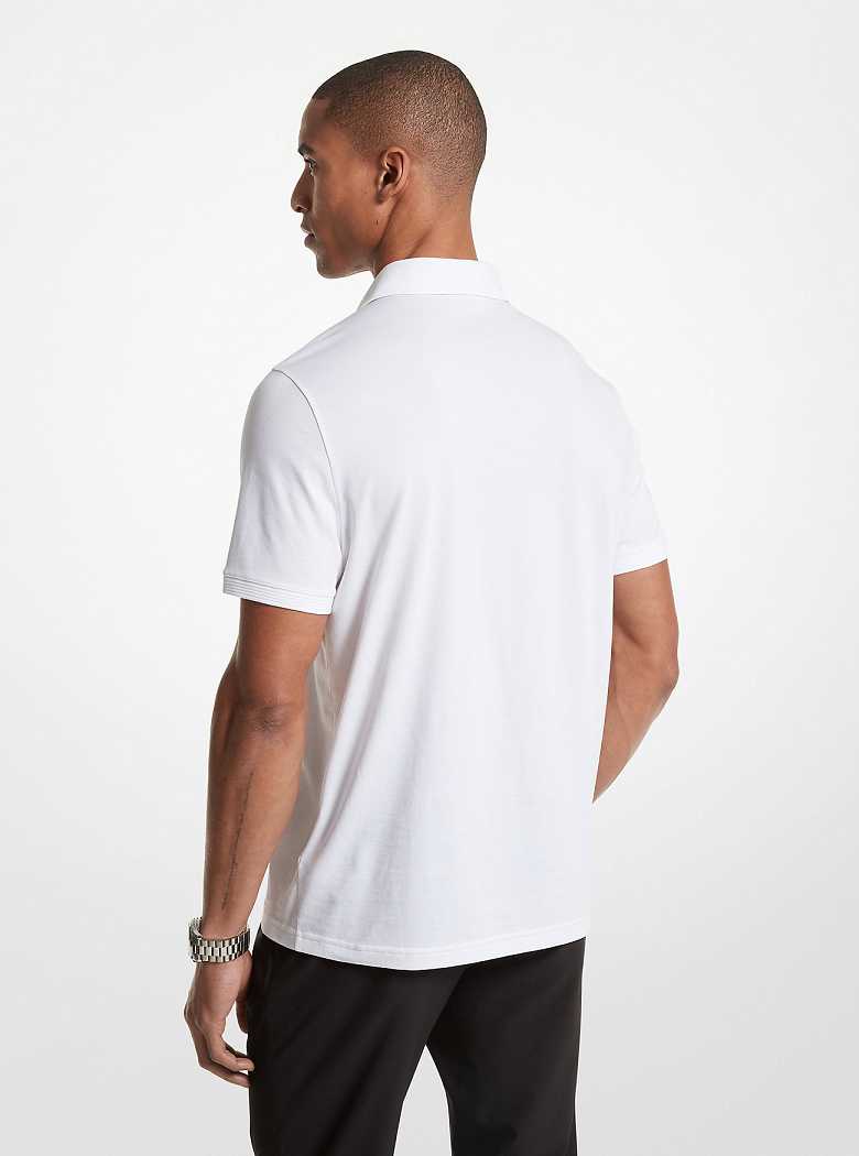 Michael Kors Stretch Pima Cotton Polo White | SN-MK27959