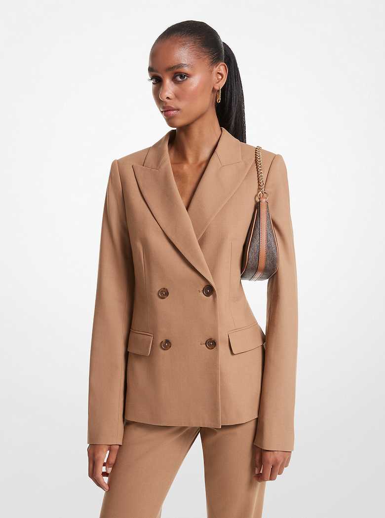 Michael Kors Stretch Wool Dark Camel | SN-MK26601