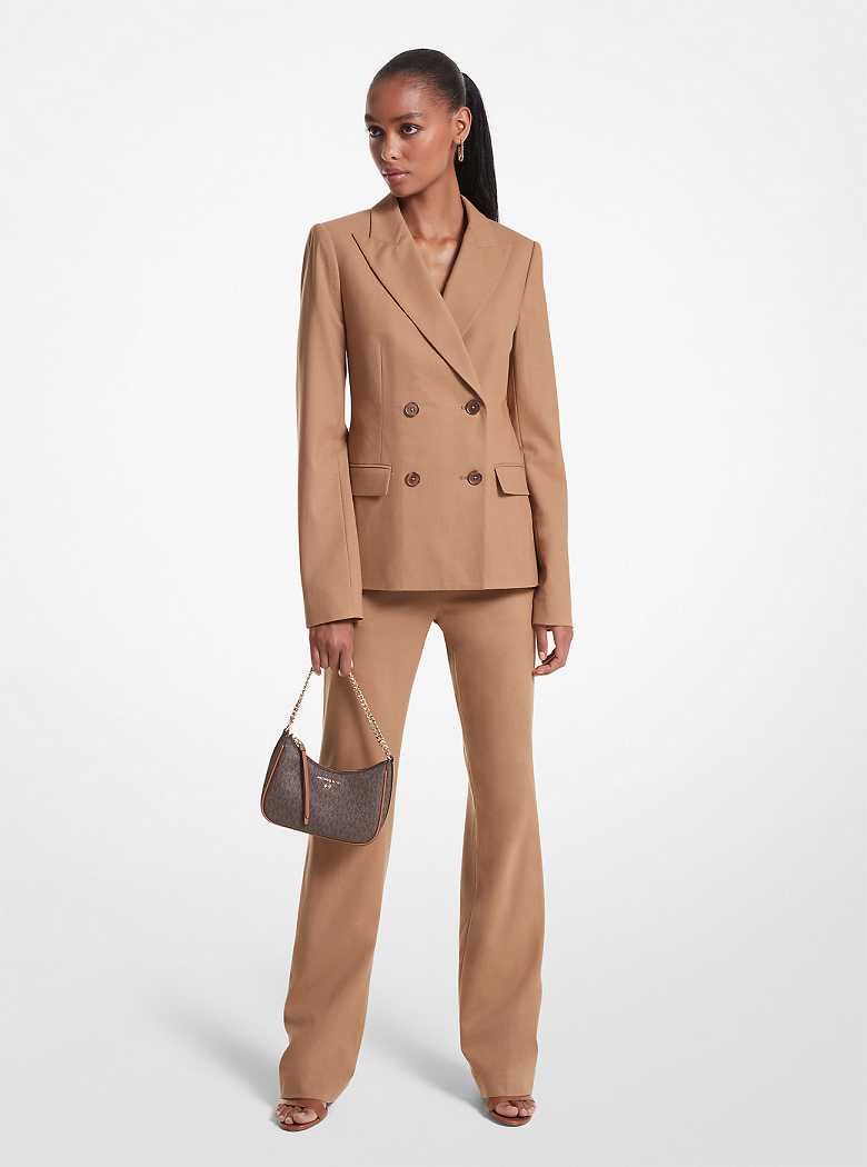 Michael Kors Stretch Wool Dark Camel | SN-MK26566