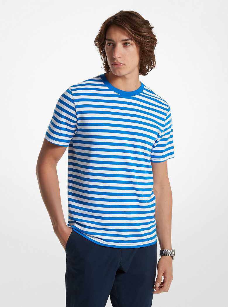 Michael Kors Striped Pima Cotton Grecian Blue | SN-MK27977