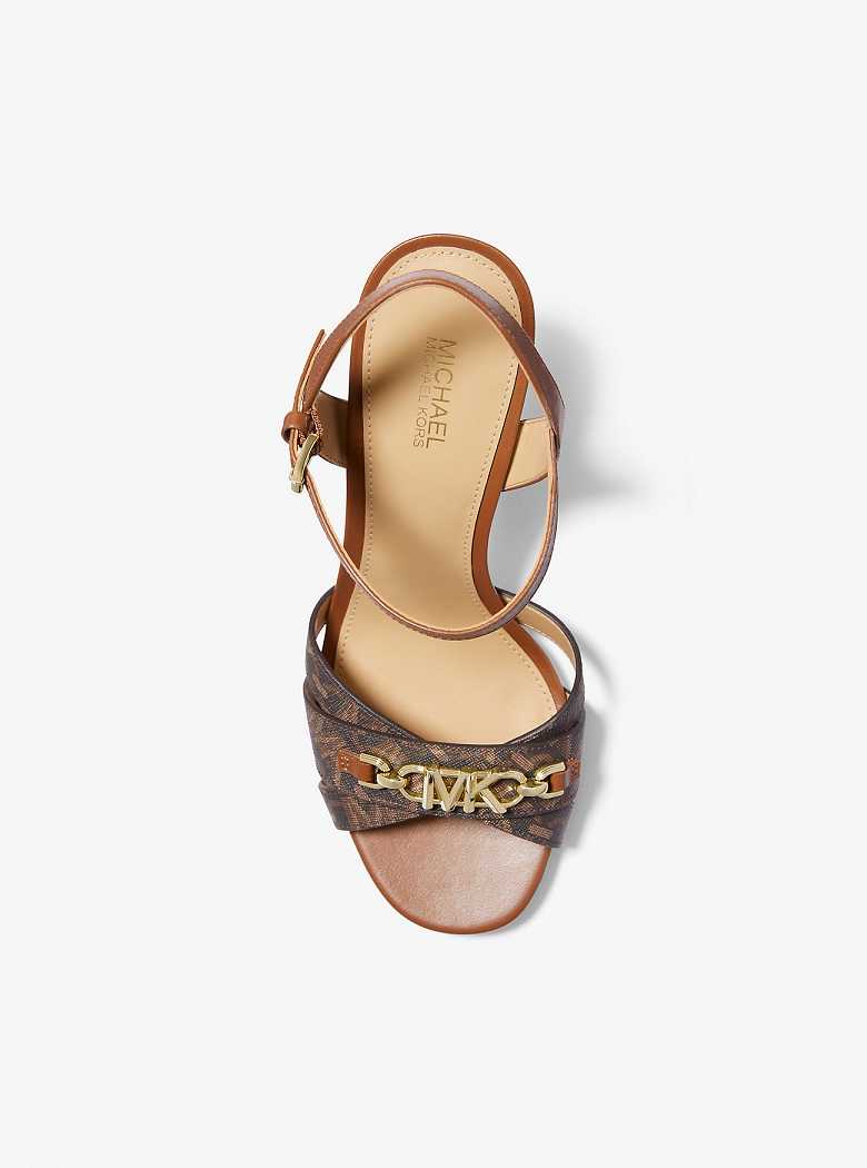 Michael Kors Tiffanie Empire Signature Logo Brown Multi | SN-MK27523